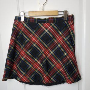 Hell Bunny Plaid Ruffle Skirt - Size Large